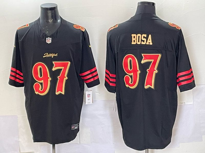 Men Nike San Francisco 49ers #97 Bosa black 5th generation Limited NFL 2025 Jersey 0061->san francisco 49ers->NFL Jersey